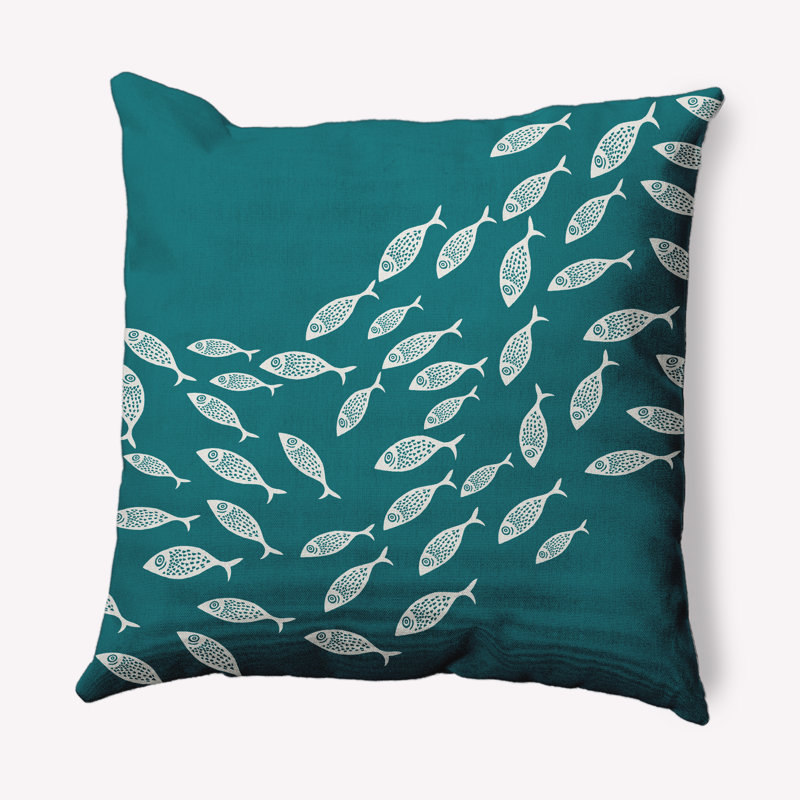 Housse et insert Jemima, 18 po x 18 po, Océan bleu sarcelle