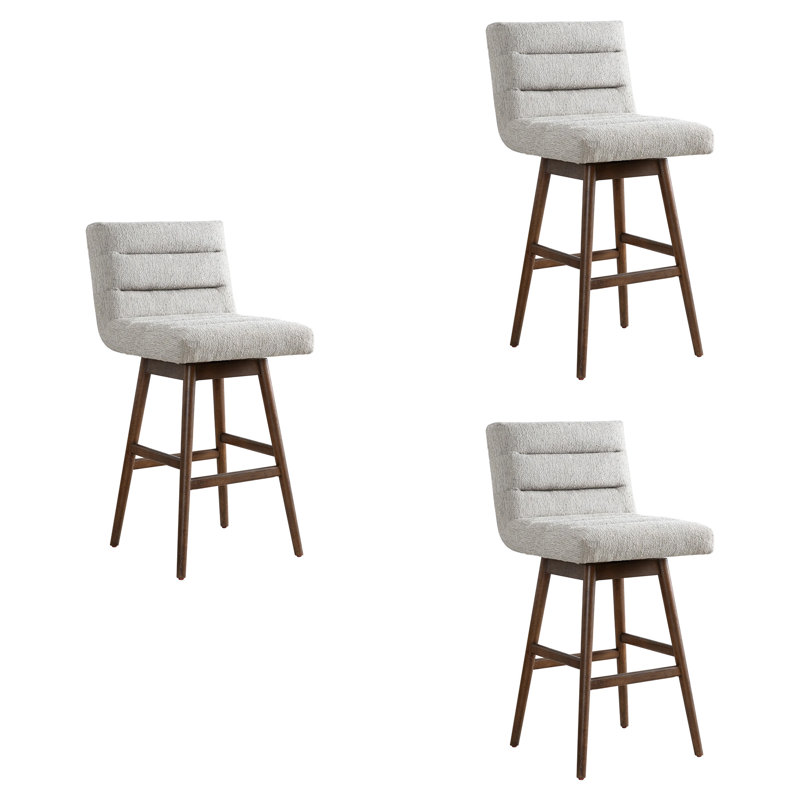 Tabouret de bar pivotant à hauteur de comptoir ou de bar Martinstown, Brun, Beige