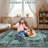 Vintage 2x6 Washable Runner Rug – Non-Slip Non-Shedding Foldable Distressed Traditional Carpet for Kitchen Bedroom Entryway Bathroom Brown/Green.-696817627
