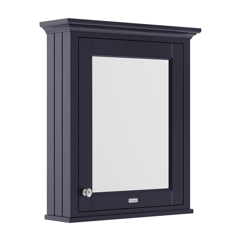 Old London 650mm W 750mm H Surface Framed Medicine Cabinet Mirror 1 Adjustable, Twilight Blue