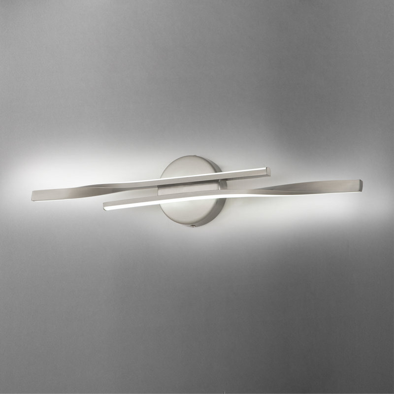 Éclairage de salle de bain à intensité variable à 2 lumières DEL Shoji, Nickel