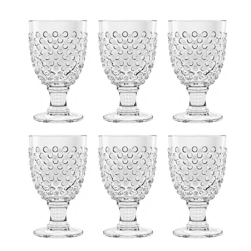Labrecque Acrylic Wine Glass Set, Clear