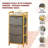 3 Fabric Drawer Bins Bamboo Storage Shelf with Removable Hamper Bags