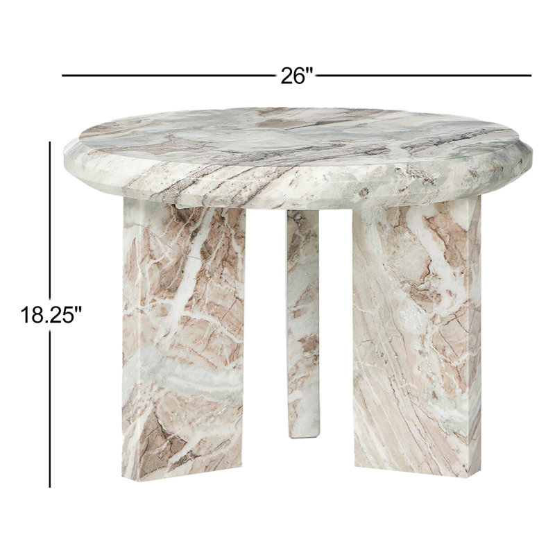 Dakota Marble Coffee Table, White