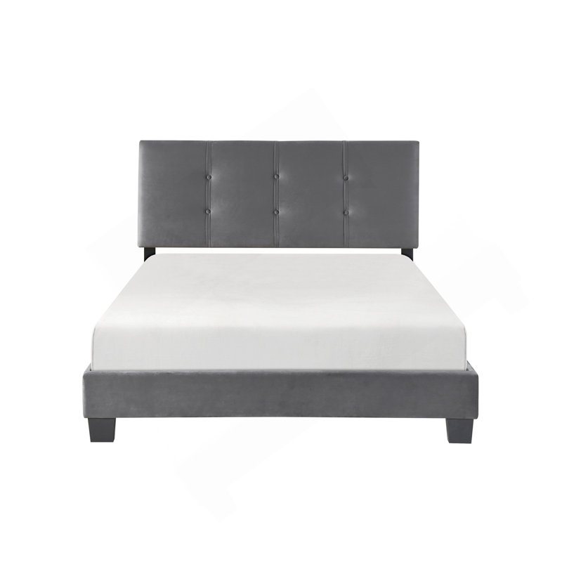 Mobilier de chambre à coucher 1pc, Lit double, Dark Grey