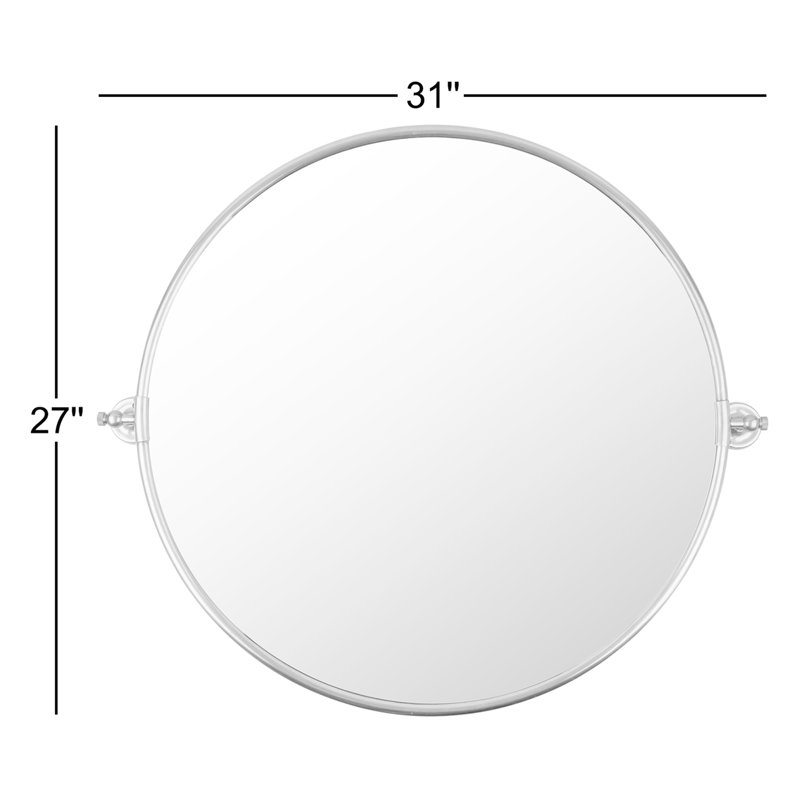 Dara Metal Mirror, 27" H x 31" W x 4" D, Iron