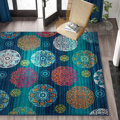 Tapis bleu marine Akridge