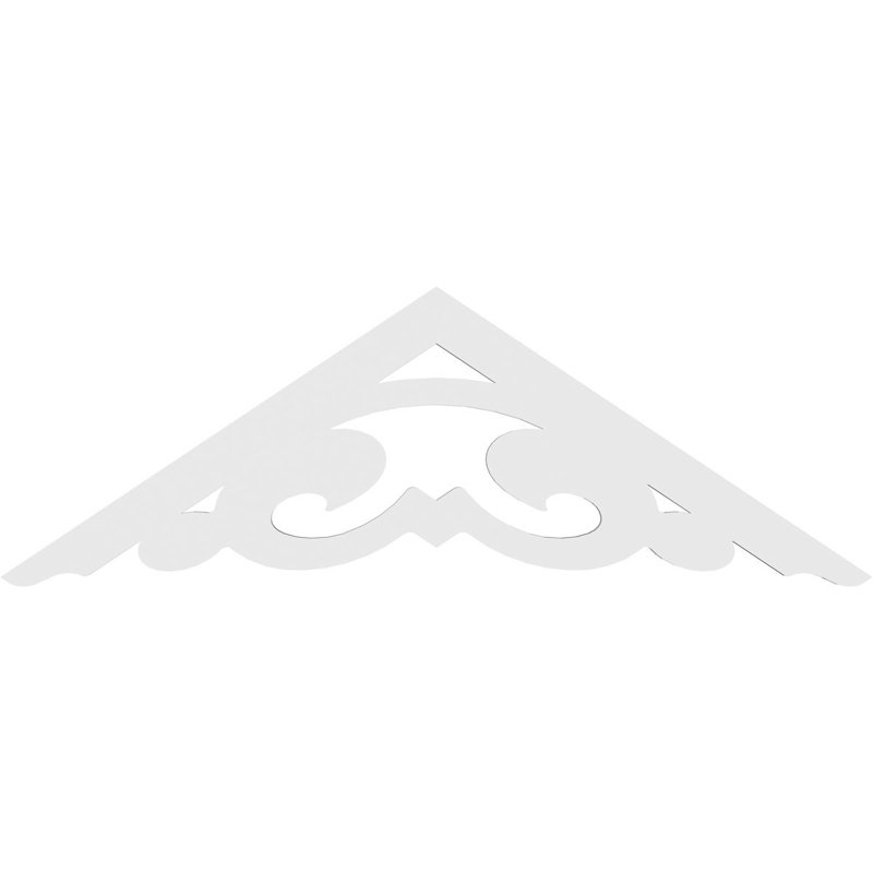 Preston Signature Urethane Gable Pediment, Primed Tan, 16"H x 48"W, 8/12