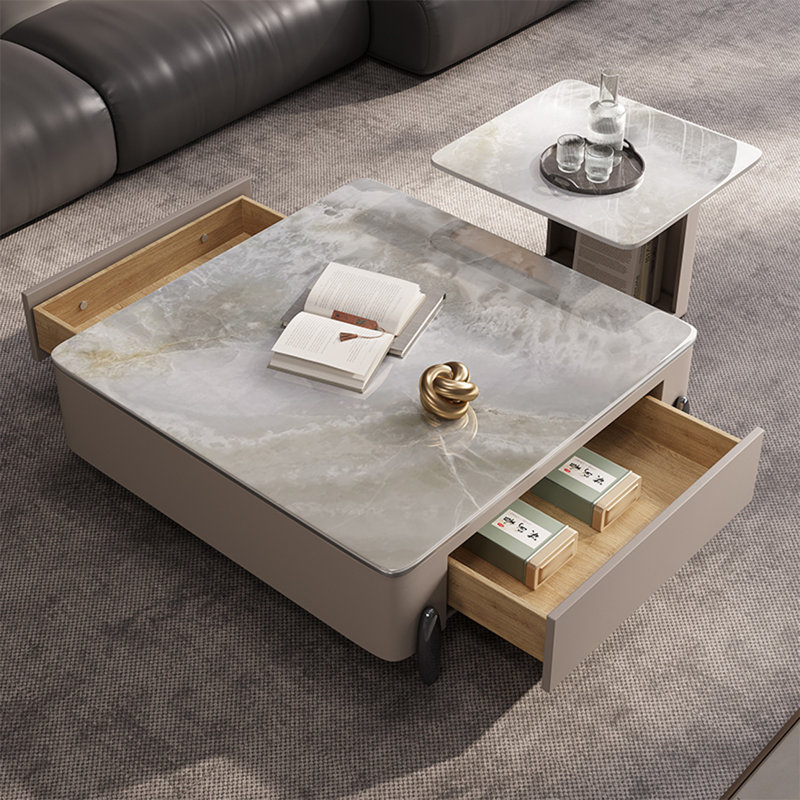 Table basse simple, H 14,2 po x l 39,4 po x P 39,4 po