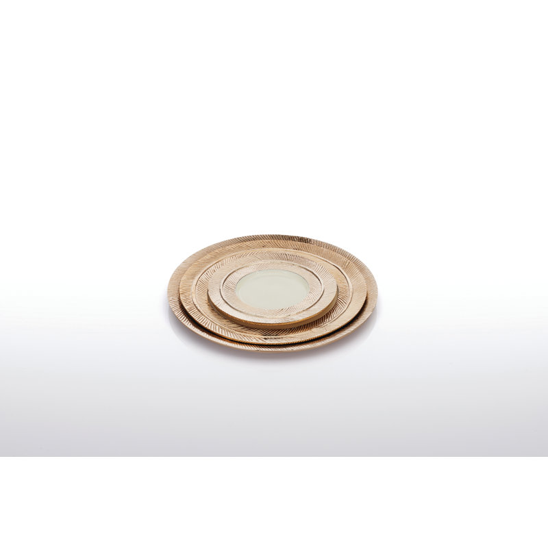 Plaque décorative en métal doré Posh & luxe, H 0,5 po x l 11 po x P 11 po