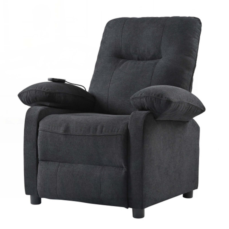 Fauteuil inclinable en tissu chenille avec massage et chauffage à 8 points, télécommande et poches de rangement latérales