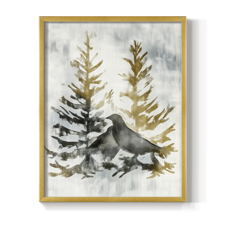 Reproduction encadrée - bois massif, H 11 po x l 9 po, Doré