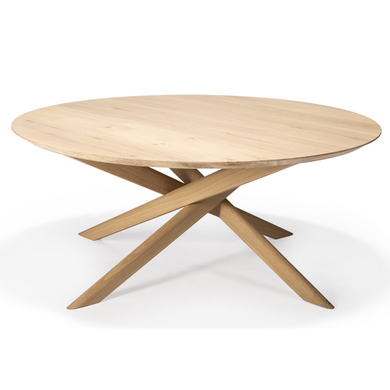 Mikado Solid Wood Coffee Table, Oak, 16" H x 56.3" L x 26.4" W