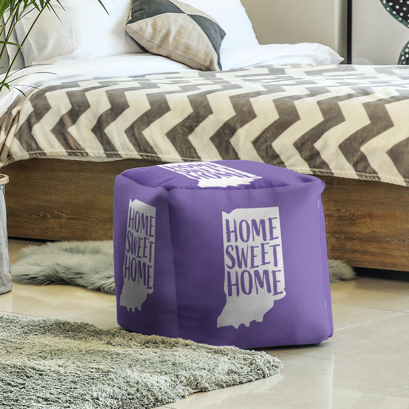 Repose-pieds cube the home indiana indiana, Mauve
