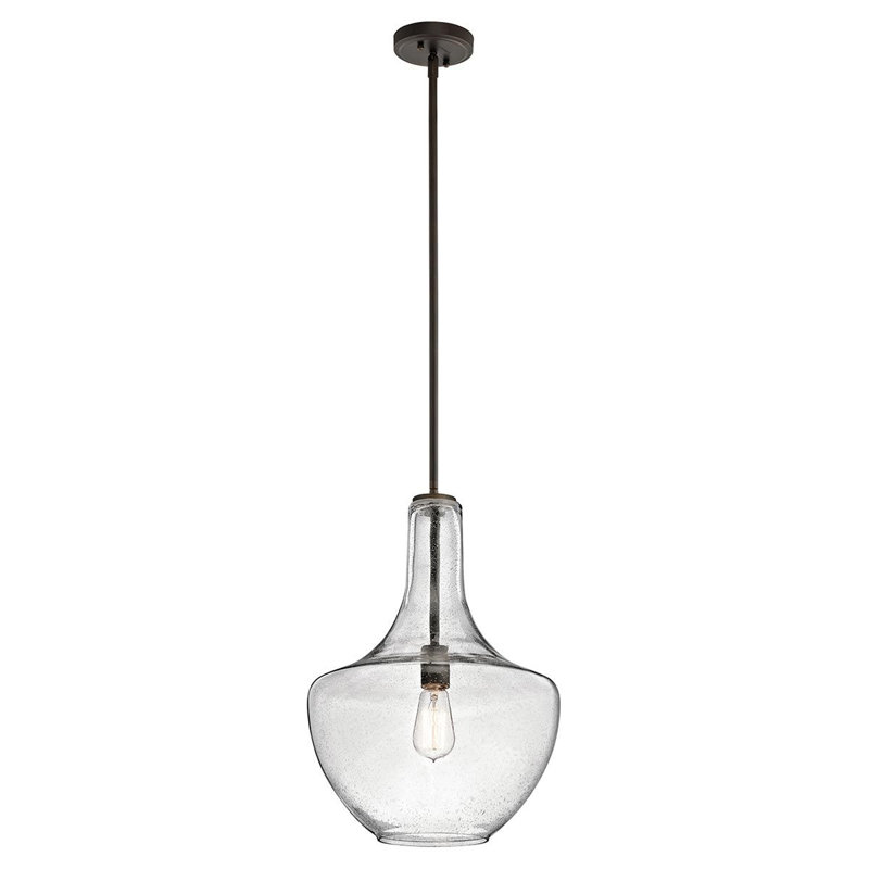 Plewak 1 - Light Chrome Teardrop Pendant, Olde Bronze, 38.7cm H x 26.8cm W x 26.8cm D
