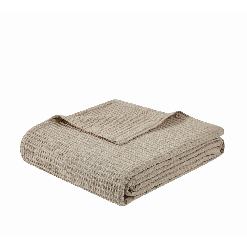 Couverture en coton The Farmhouse par Rachel Ashwell, Beige, Grand lit