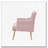 PINK velvet armchair with metal  legs-1062332673