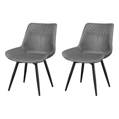 Chaise d'appoint capitonnée Larren en gris