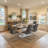 Kimara 7-Piece Modern 63" Rectangular Faux Marble Pedestal Dining Set-947337912-984882713