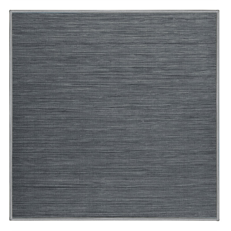 Machine Washable Solid Gray Area Rug, Square 7'