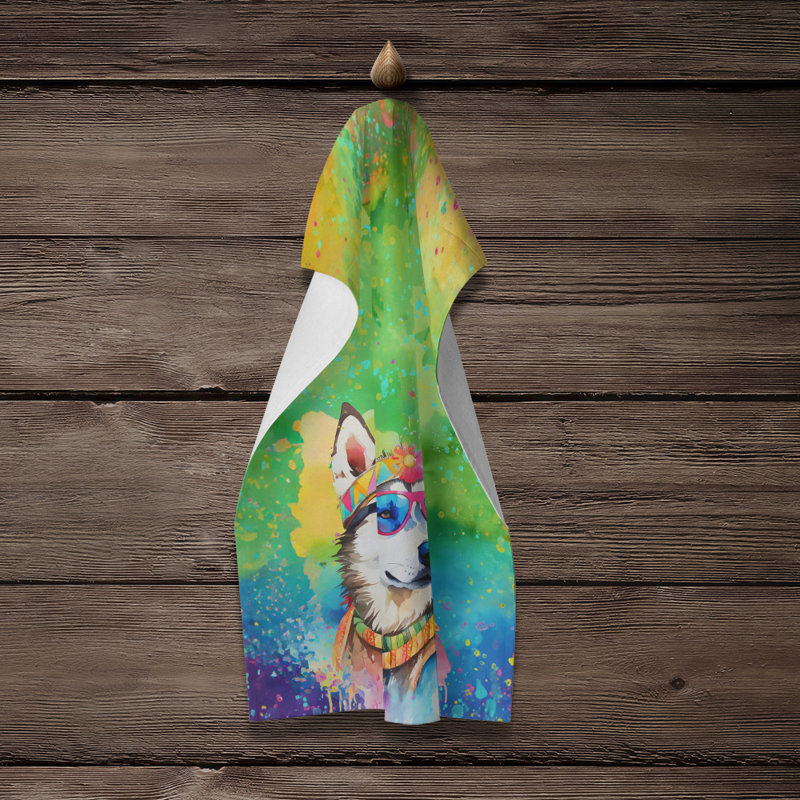 Serviette de cuisine Siberian Husky Hippie Dawg