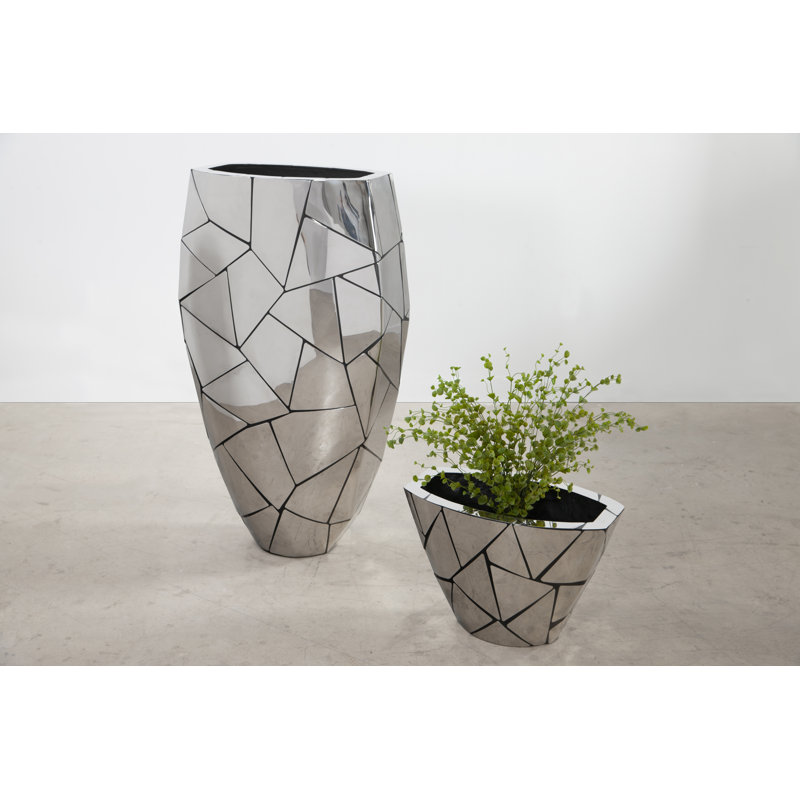 Triangle Crazy Cut Resin Pot Planter