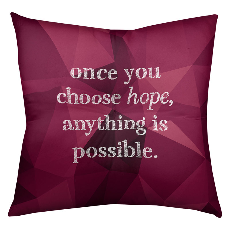 Reversible Throw Pillow, 26" H x 26" W, Spinel