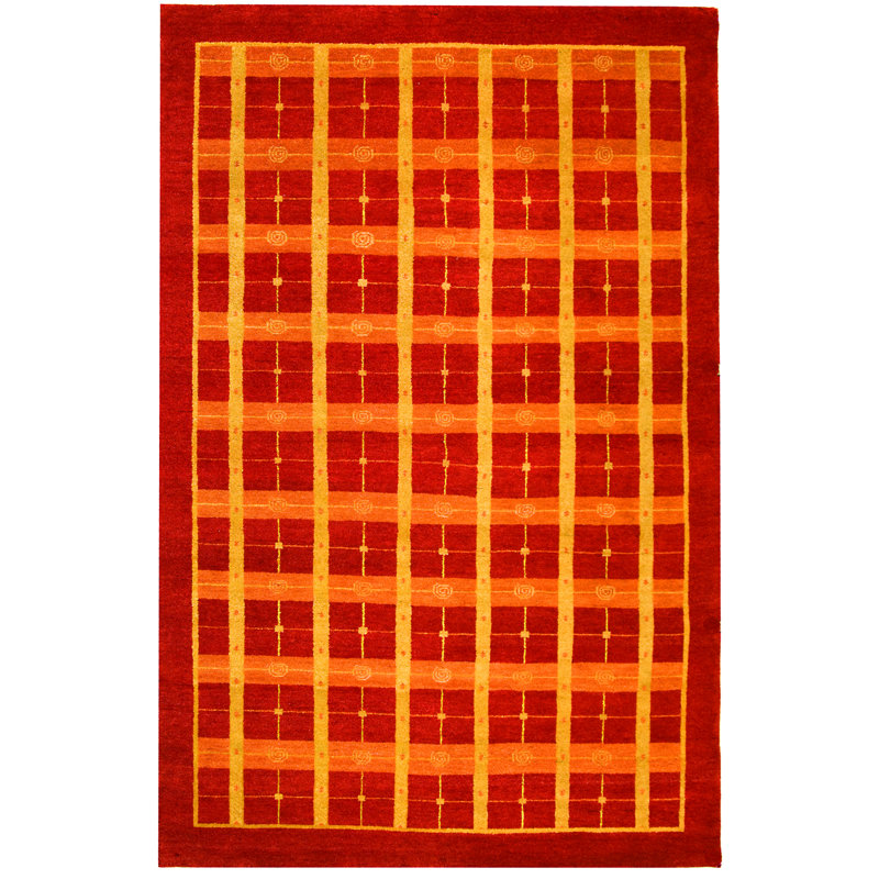 Tapis géométrique en laine Kuehl, Rectangle 6 pi x 8 pi