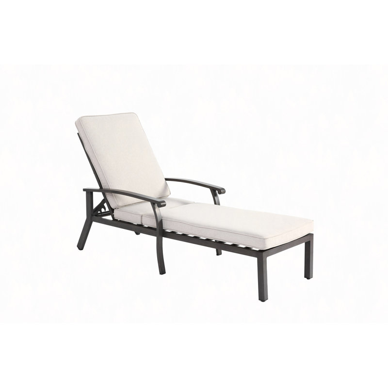 Méridienne en aluminium coulé, Beige