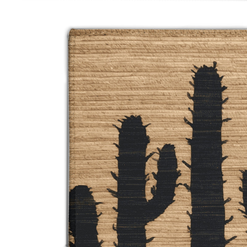 Tapis intérieur et extérieur noir Nature, Rectangulaire 2 pi x 3 pi