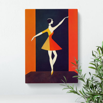 Ballerina On Stage Abstract - Wrapped Canvas Print