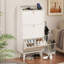 Armoire à chaussures moderne avec 3 tiroirs, armoire de rangement pour chaussures pour l'entrée, finition extérieure blanche