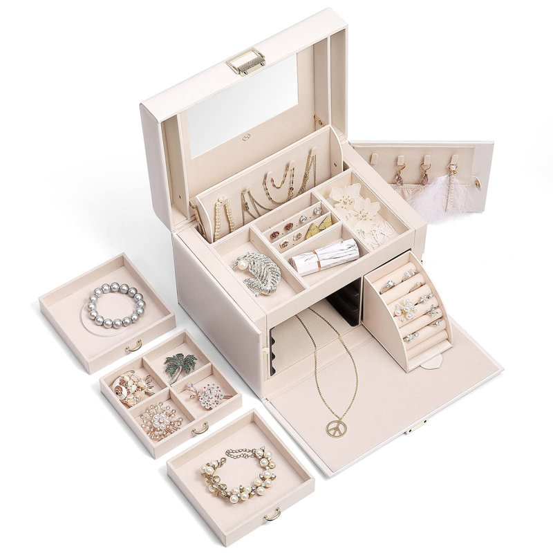 Saibah Jewellery Box +, Cream