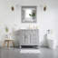 Meuble-lavabo en bois massif H 35 po x l 36 po avec comptoir en quartz Carrera résistant aux taches et lavabo simple-1927113603