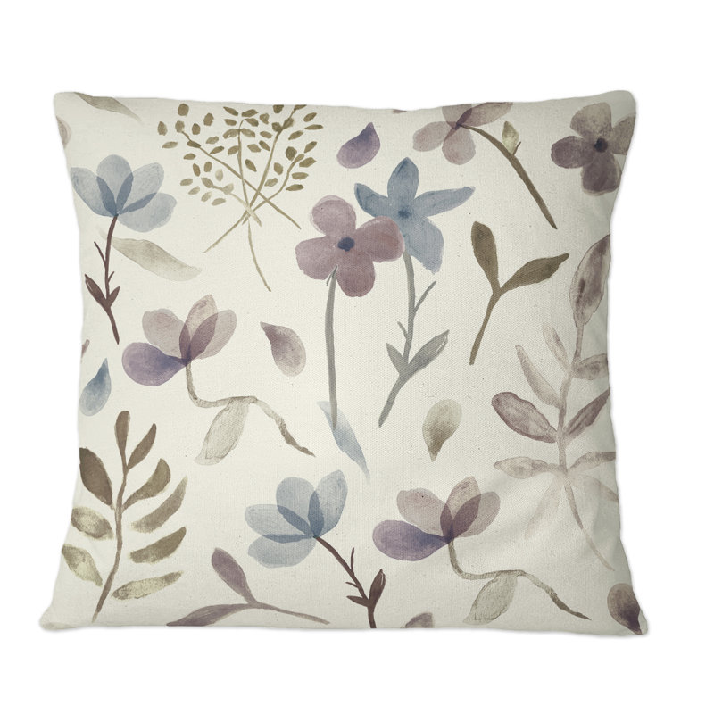 Coussin Floral, 16 po x 16 po