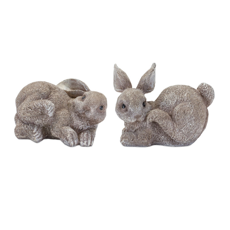 Ensemble de 4 lapins en résine August Grove Brucknell
