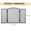 Hinesburg 96cm x 2.54cm Steel Spark Screen