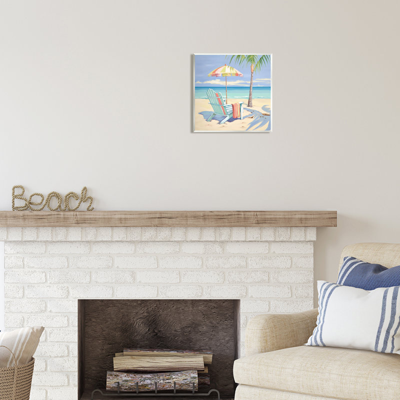 «Bb-392-Wood Pastel Relaxing Beach On Canvas» par Irena Orlov, reproduction