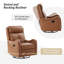 Fauteuil inclinable et oscillant pivotant en cuir véritable l 28,4 po Amaty-91376115