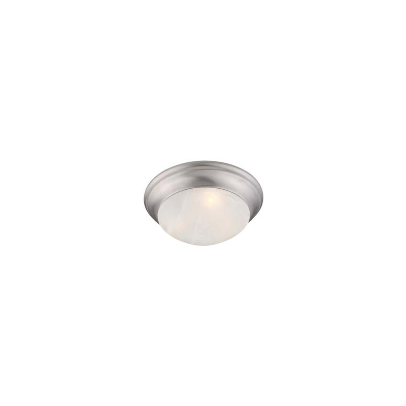 Plafonnier encastré Bruford, H 5,5 po x l 16,5 po x P 16,5 po, Nickel brossé