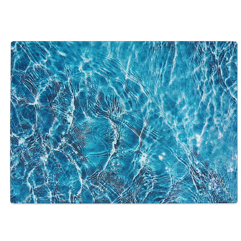 Tempered Glass Ripple Chopping Board, 39 cm W x 28.5 cm L