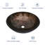 Lavabo de salle de bain vasque circulaire en verre 16,5 "avec bonde escamotable et robinet-118628275