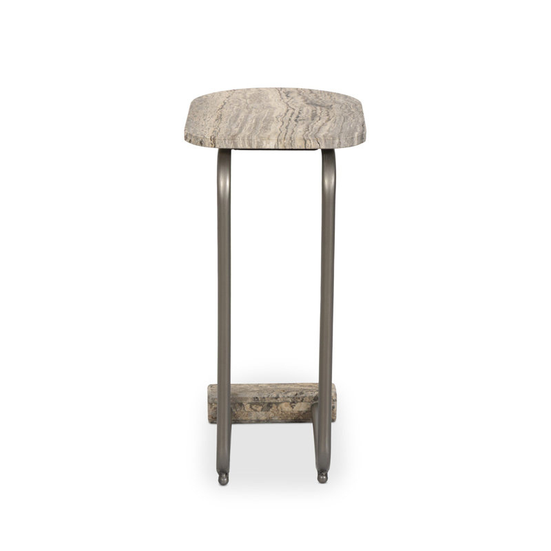 Pixie End Table-Grey Stripe Travertine