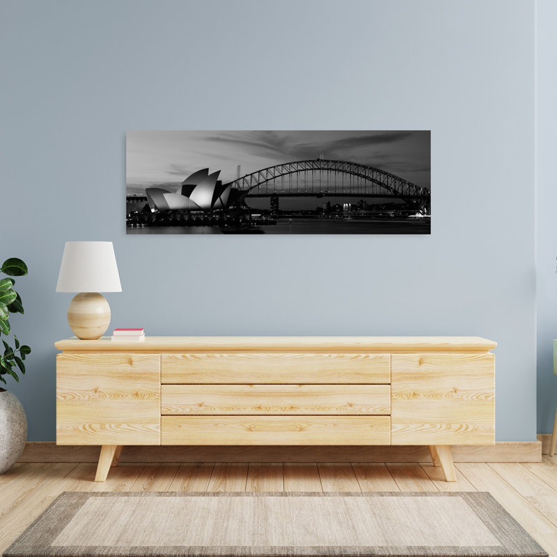 Australia Sydney sunset 1 Piece Wrapped Canvas Panoramic Wall Art, 40.64 cm H x 121.92 cm W