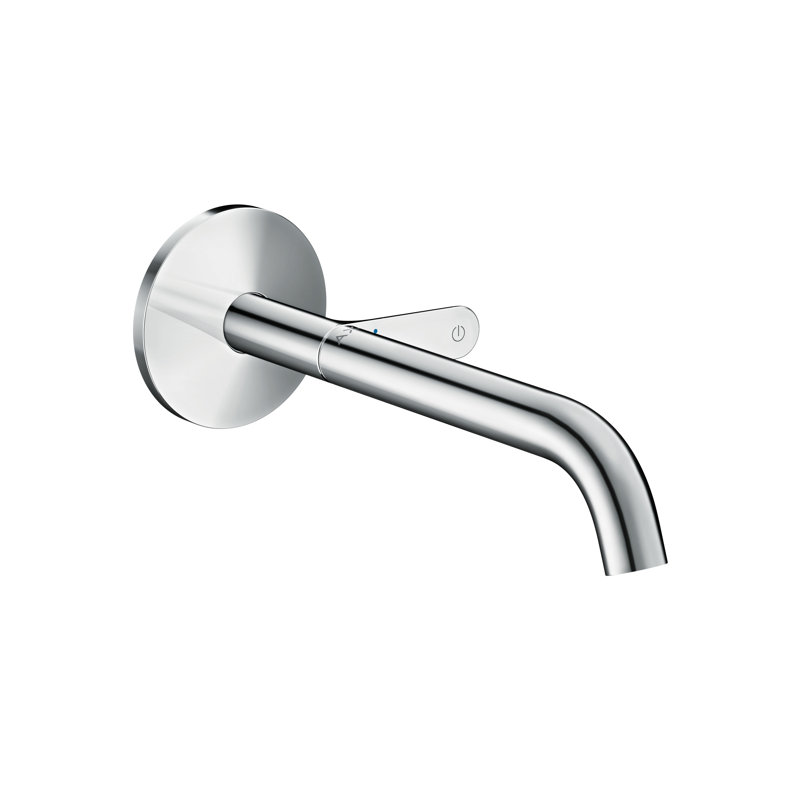 1.125" Height Wall Mounted Bathroom Sink Faucet, Chrome