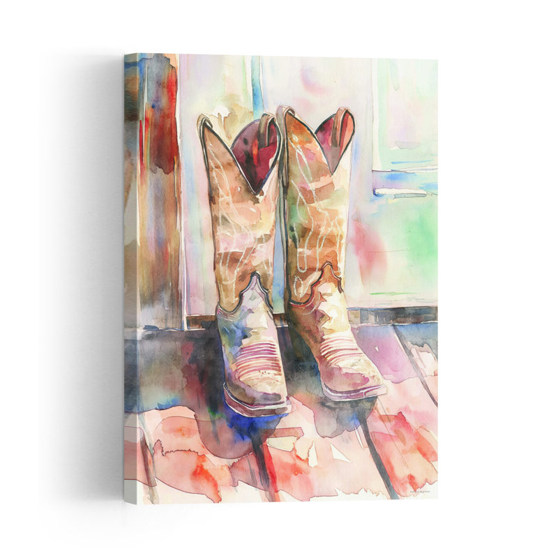 A Cowboy'S Companion Vintage Abstract Wall Art Print 1 Piece Wrapped Canvas Wall Art, 60.96cm H x 40.64cm W