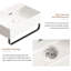 Lavabo vasque, lavabo de salle de bain entièrement monté avec porte-serviettes, petit lavabo de salle de bain mural avec trou de robinet