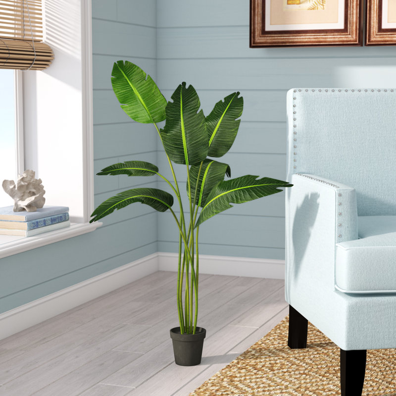 78'' Faux Banana Leaf Tree in Pot
