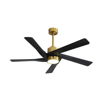 Ventilateur de plafond à 5 pales ABS avec lumière et télécommande