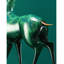 Figurine de cerf moderne entièrement minimaliste plaquée or